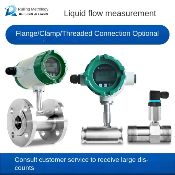 Ruiling LWGY high-precision stainless steel flow sensor liquid methanol ethanol water oil intelligent turbine flowmeter